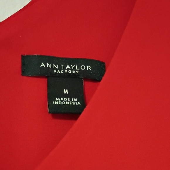 Ann Taylor Factory Vivid Red Tank Top - Picture 2 of 4